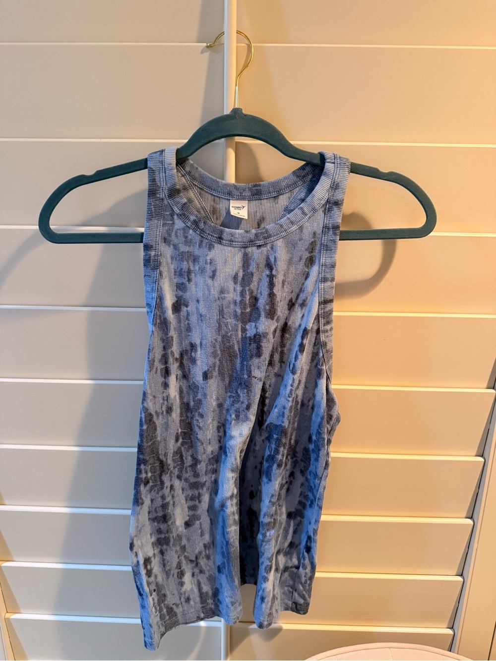 Old Navy Blue Tie-Dye Ribbed Tank Top
